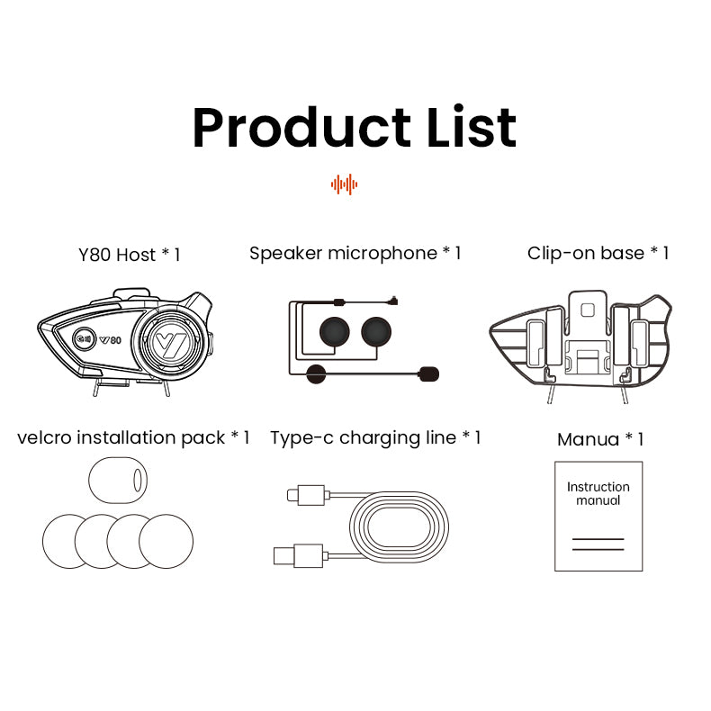 Multifunktionales Bluetooth-Headset für Motorradhelme 