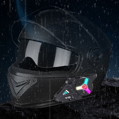 Helmet Bluetooth Headset Noise Reduction RGB lights