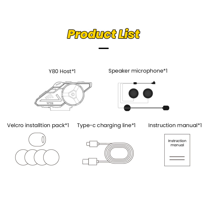 Multifunktionales Bluetooth-Headset für Motorradhelme 