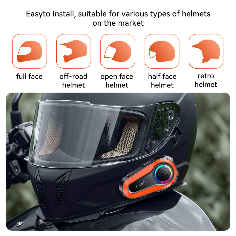 Multifunktionales Bluetooth-Headset für Motorradhelme 