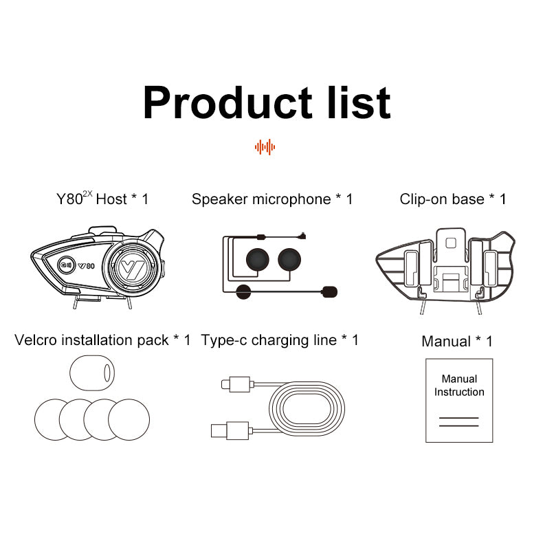 Helmet Bluetooth Headset EQ Sound Effect Heavy Bass 800m Intercom