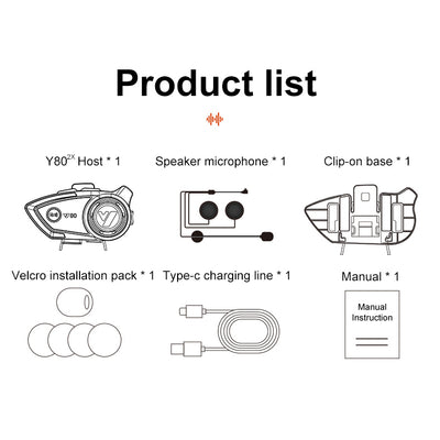 Multifunktionales Bluetooth-Headset für Motorradhelme 