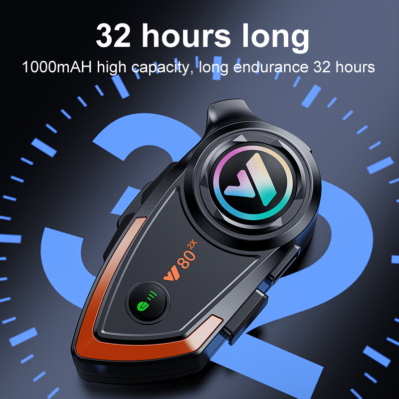 Helmet Bluetooth Headset EQ Sound Effect Heavy Bass 800m Intercom