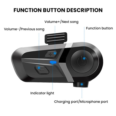 Multifunktionales Bluetooth-Headset für Motorradhelme 