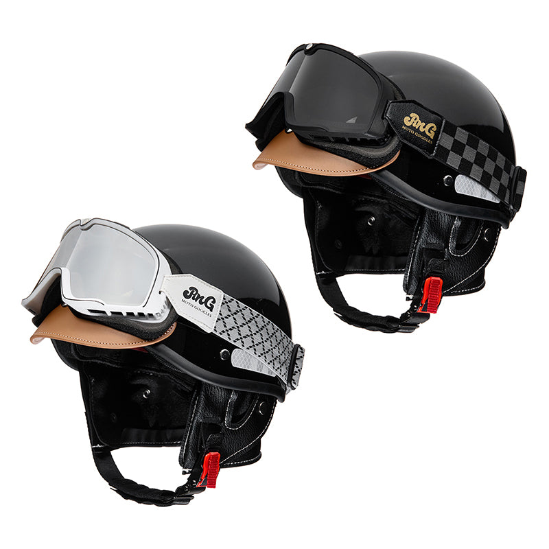 Cooler Scoop Retro-Motorrad-Halbhelm