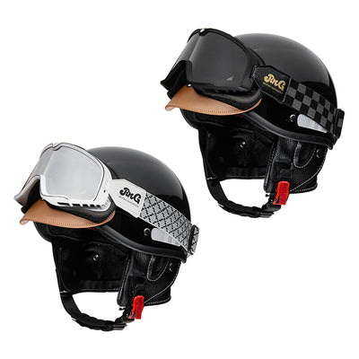 Cooler Scoop Retro-Motorrad-Halbhelm