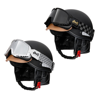 Cooler Scoop Retro-Motorrad-Halbhelm