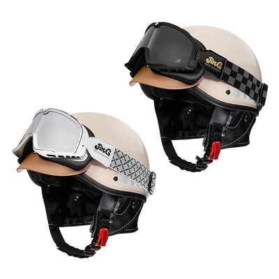 Cooler Scoop Retro-Motorrad-Halbhelm