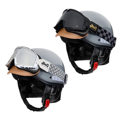 Cooler Scoop Retro-Motorrad-Halbhelm