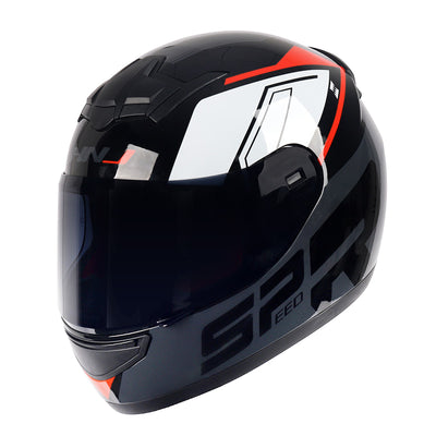 Integralhelm für Motorradfahrer mit coolen Hörnern