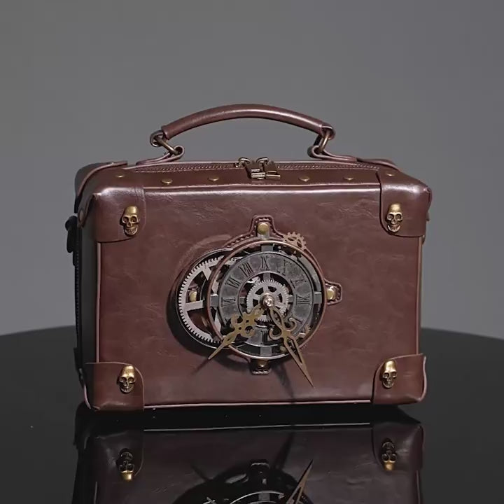 Vintage Time Traveler Schultertasche 