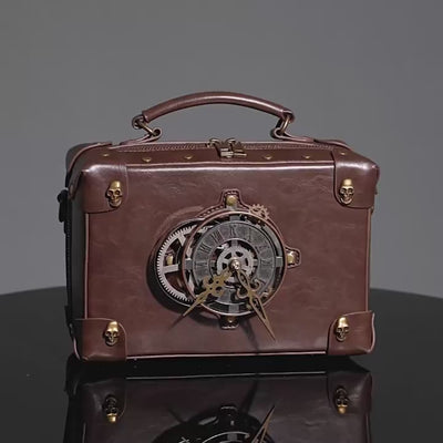 Vintage Time Traveler Schultertasche 