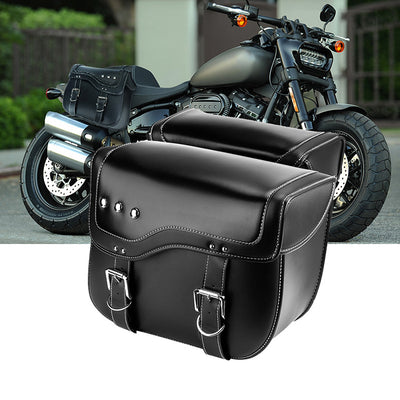2er-Pack Motorrad-Satteltaschen aus PU-Leder 