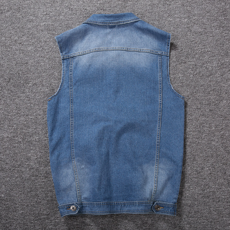 Men's Plus Size Denim Vest