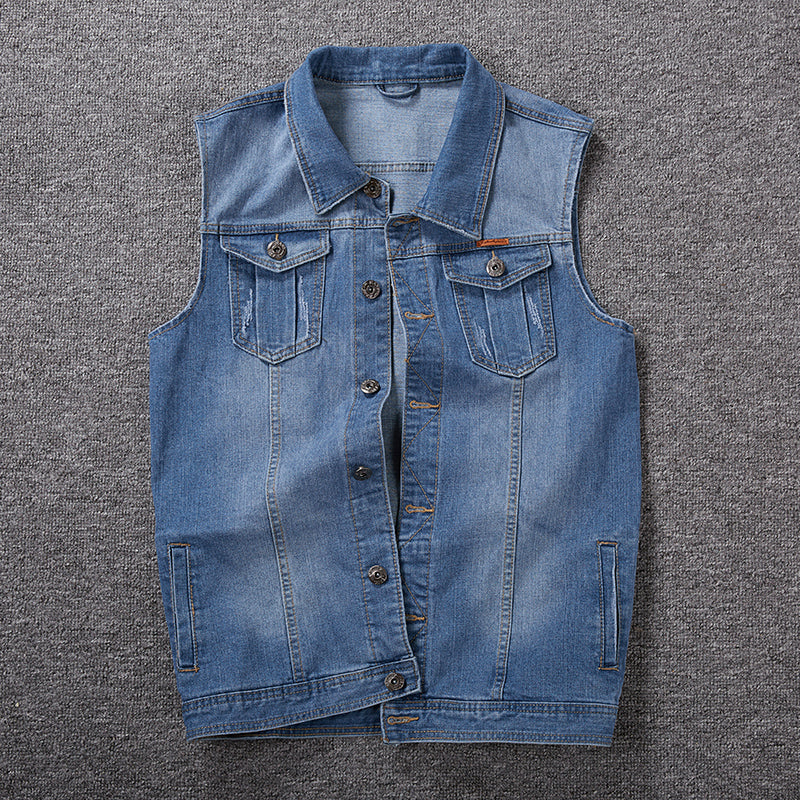 Men's Plus Size Denim Vest
