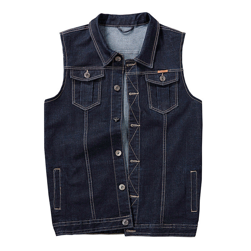 Men's Plus Size Denim Vest