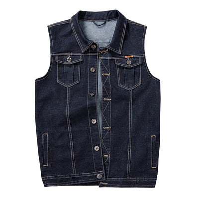 Men's Plus Size Denim Vest