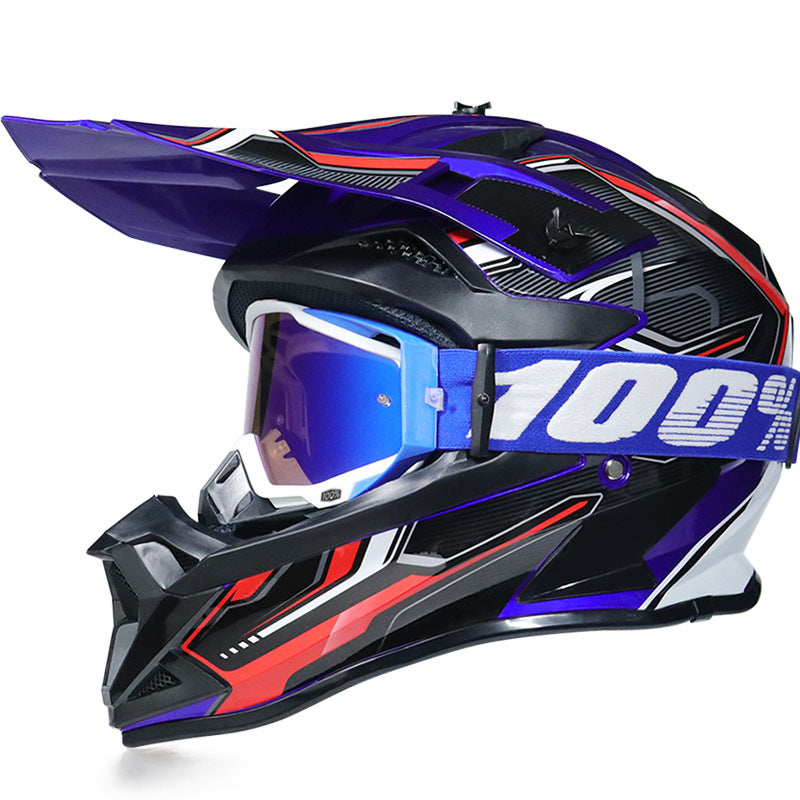 Throttle 166 Motocross-Helm mit Schutzbrille 