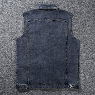 Men's Plus Size Denim Vest