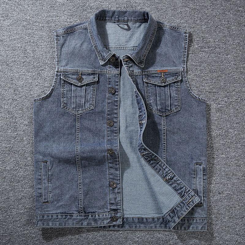 Men's Plus Size Denim Vest