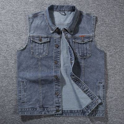 Men's Plus Size Denim Vest