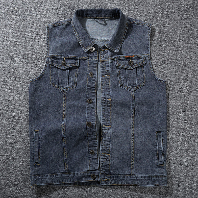 Men's Plus Size Denim Vest