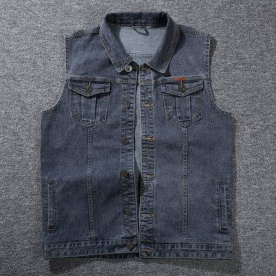 Men's Plus Size Denim Vest