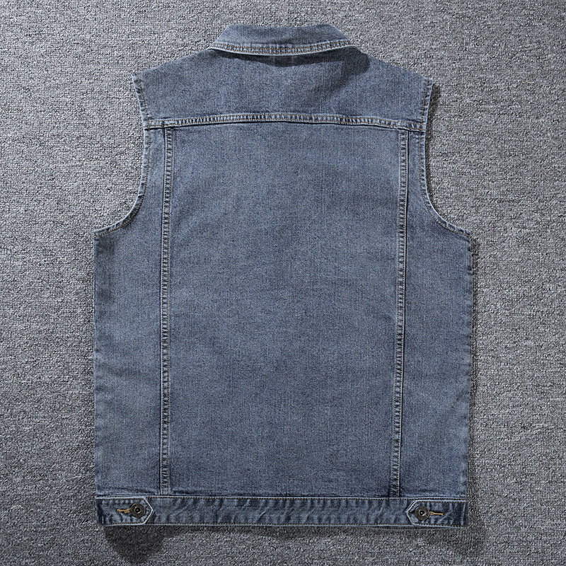 Men's Plus Size Denim Vest