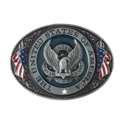 Gürtelschnalle mit ovalem Adler der Vereinigten Staaten von Amerika USA