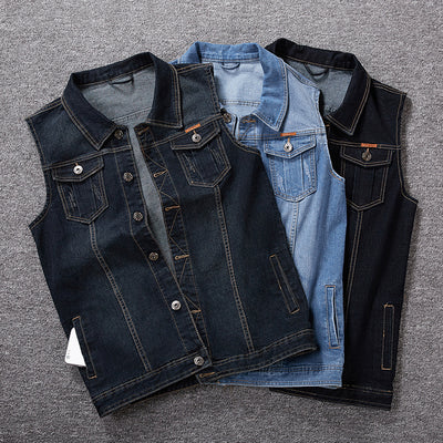 Men's Plus Size Denim Vest