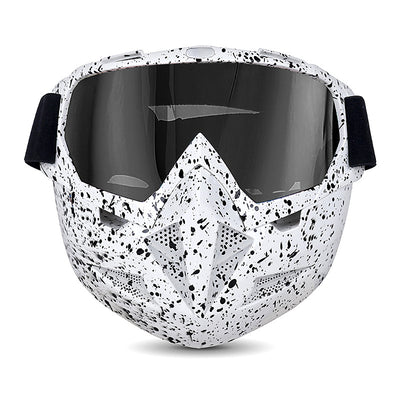 Motorradbrille mit coolem, abnehmbarem Gesichtsschutz 清货完