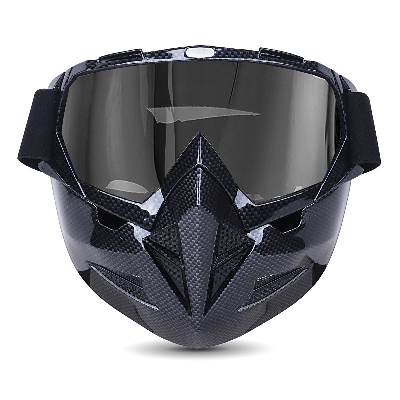 Motorradbrille mit coolem, abnehmbarem Gesichtsschutz 清货完