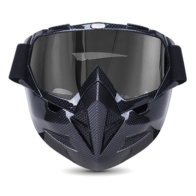 Motorradbrille mit coolem, abnehmbarem Gesichtsschutz 清货完
