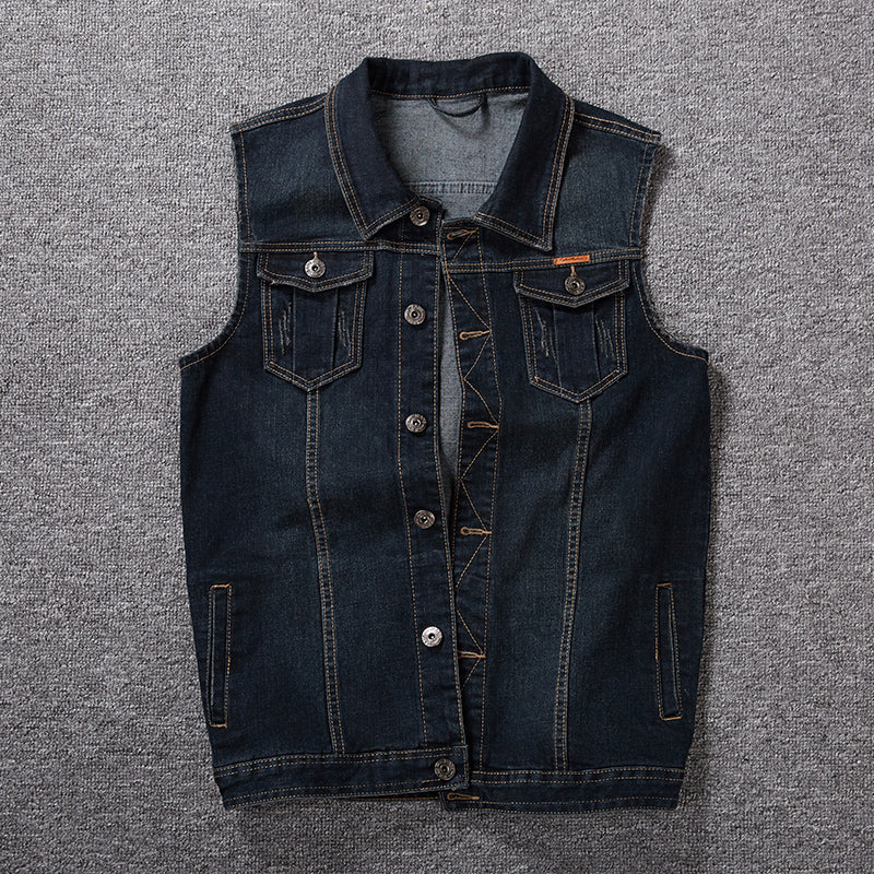 Men's Plus Size Denim Vest