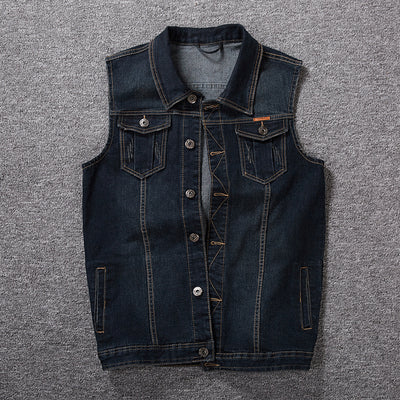 Men's Plus Size Denim Vest