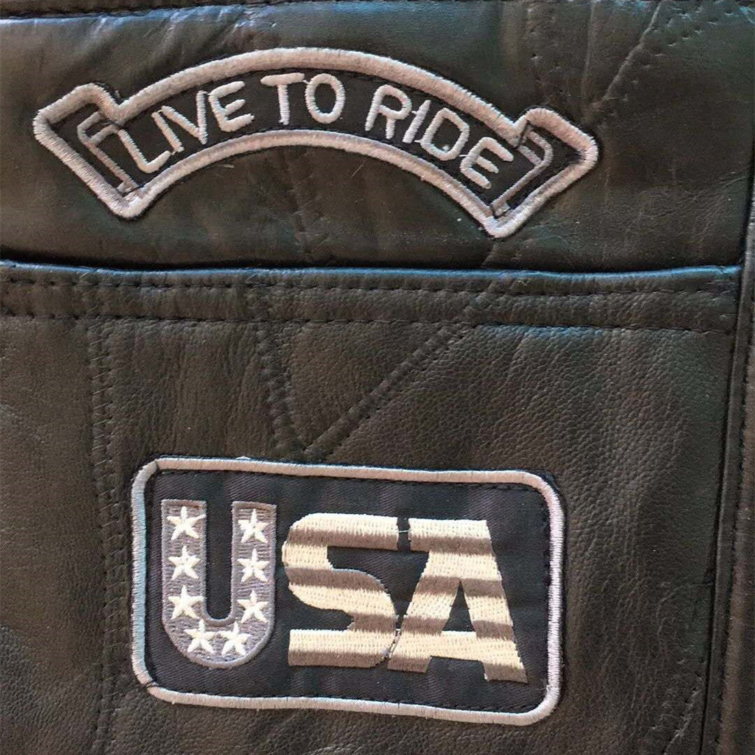 American Eagle Live To Ride Lederweste