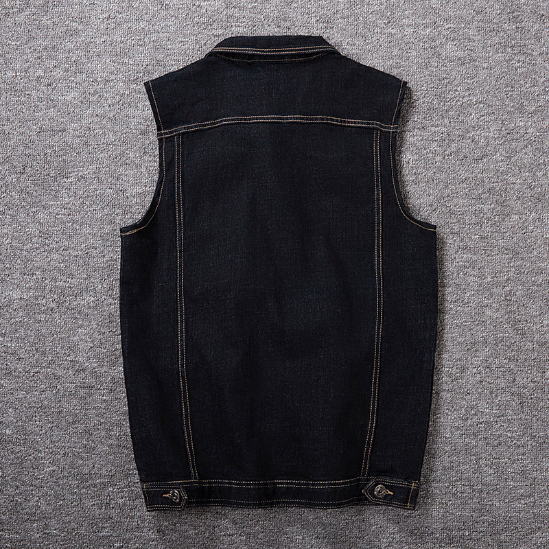 Men's Plus Size Denim Vest