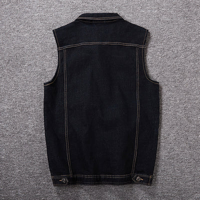 Men's Plus Size Denim Vest