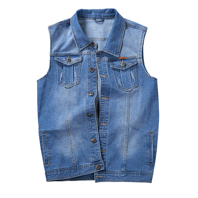 Men's Plus Size Denim Vest