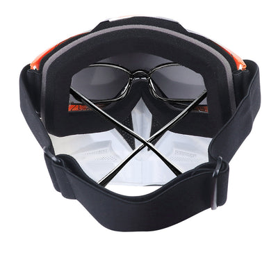 Motorradbrille mit coolem, abnehmbarem Gesichtsschutz 清货完