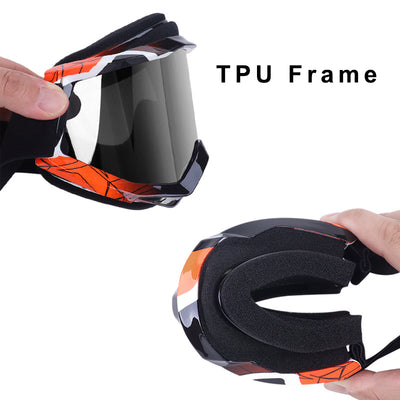Motorradbrille mit coolem, abnehmbarem Gesichtsschutz 清货完