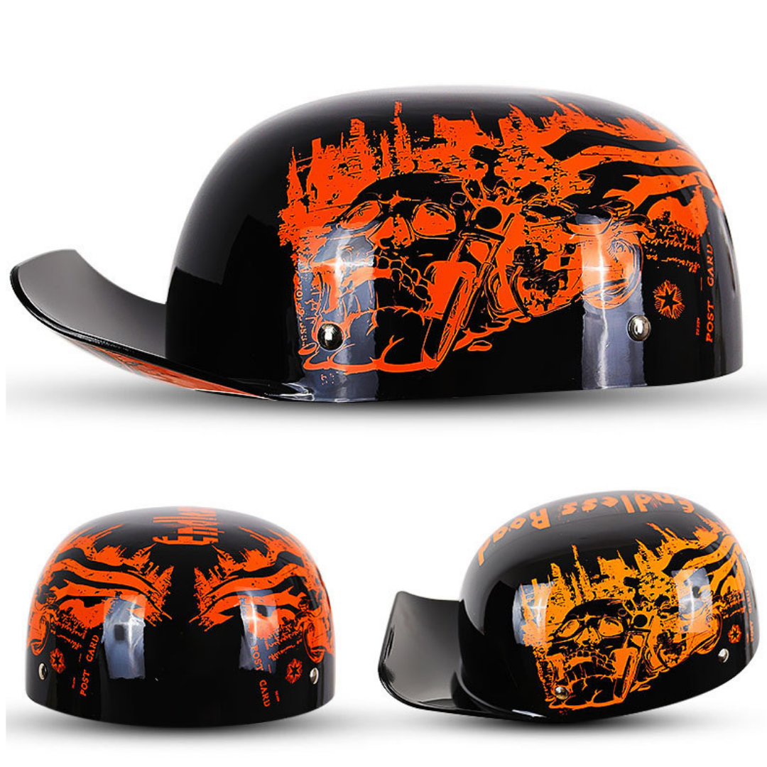 Retro Baseball Motorrad Helm Kappe Helm